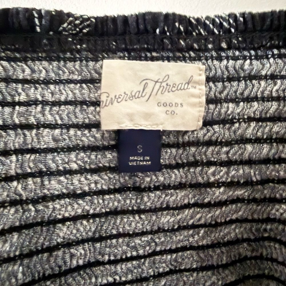 Universal Thread Linen Blend Skirt Set in Black & White Size XS Skirt S Top - Picture 8 of 8